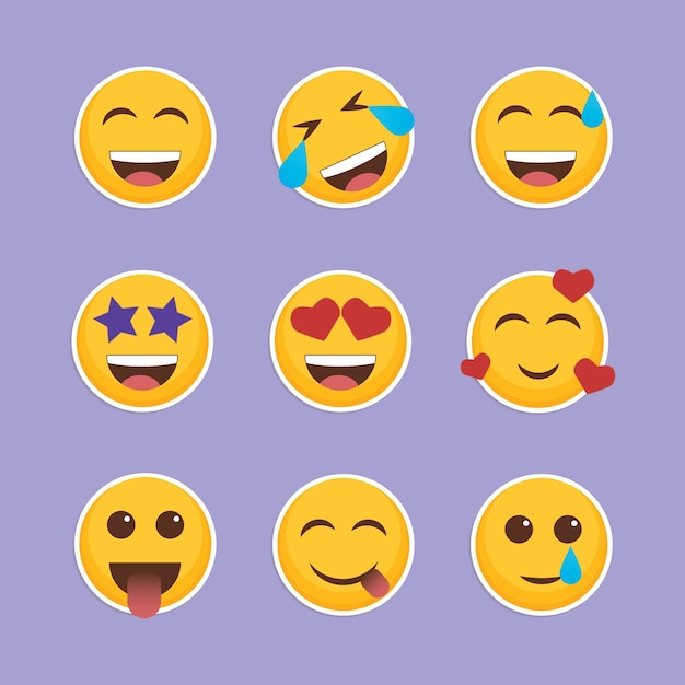 Premium Vector | Collection of Whatsapp emojis