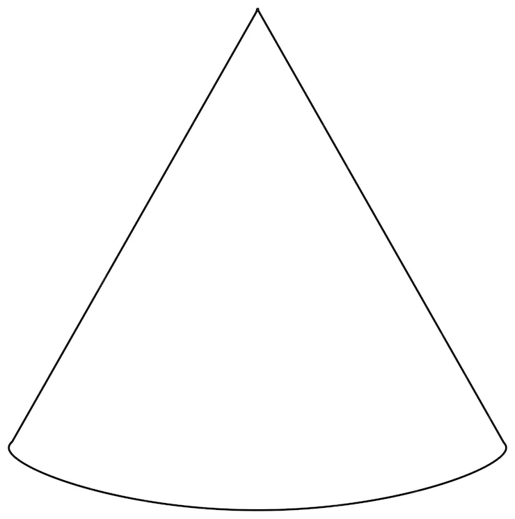 Premium Vector | Conical shape doodle outline for colouring