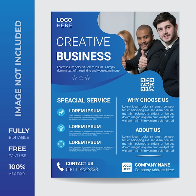 Premium Vector | Corporate business flyer template design