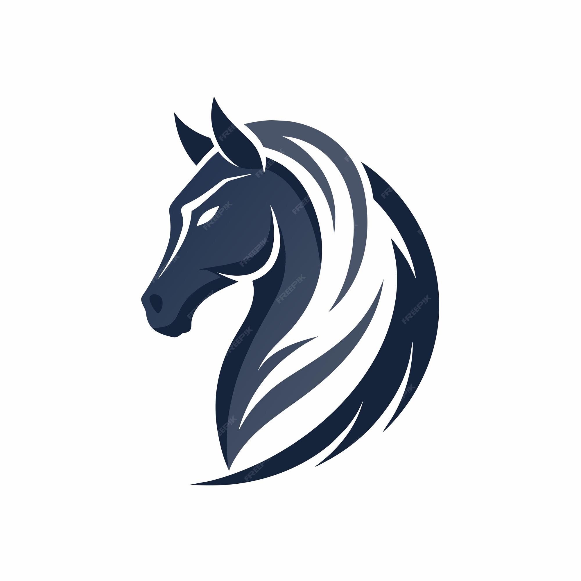 Premium Vector | Detailed closeup of a horses head with a flowing mane ...