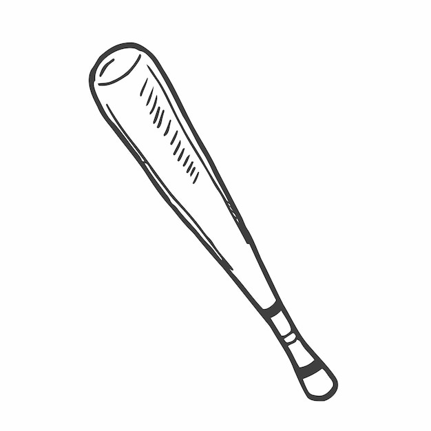 Premium Vector | Doodle baseball bat