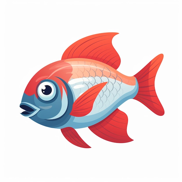 Premium Vector | Fly fishing vector yellow tail cichlid blood red ...