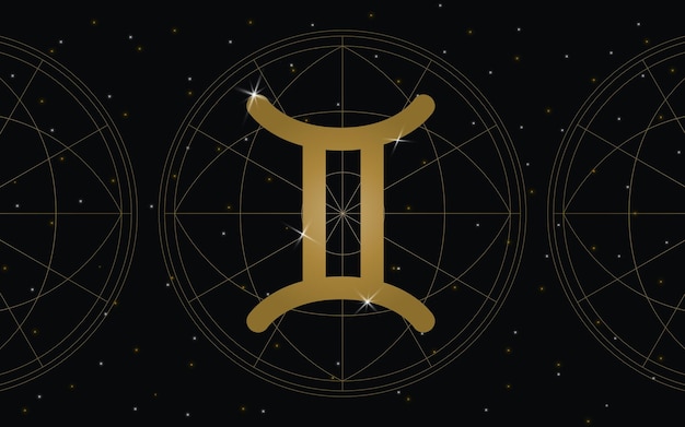 Premium Vector | Gemini horoscope symbol astrology icon gemini is the ...