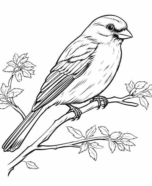 Premium Vector | Hand drawn bird outline illustration cute bird for ...