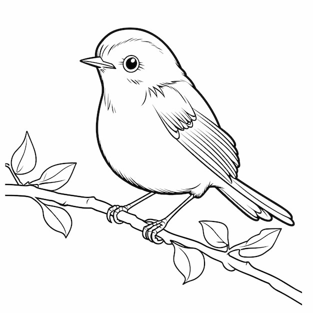 Premium Vector | Hand drawn bird outline illustration premium vector ...