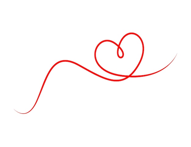 Premium Vector | Heart continuous one line drawing vector illustration