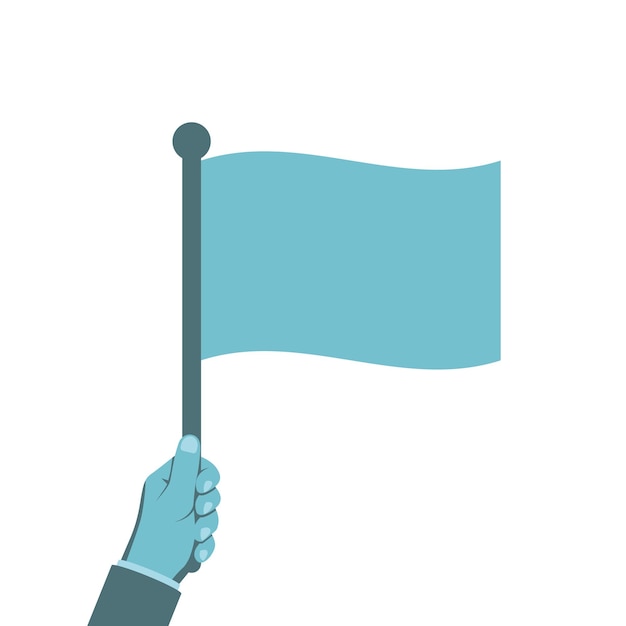 Premium Vector | Man holding flag in hand