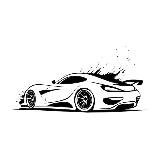 Premium Vector | Sport car llogo design fast car silhouette icon