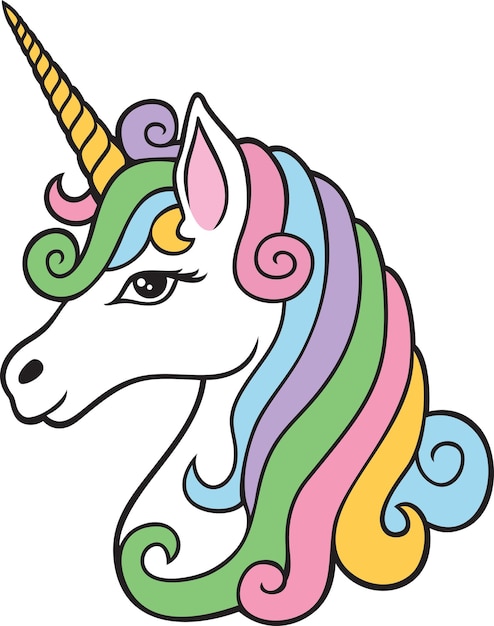 Premium Vector | Unicorn head