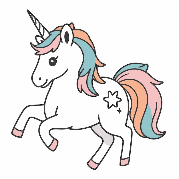 Premium Vector | Vector illustration of a cute Unicorn for children ...