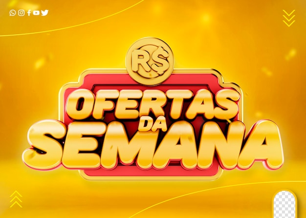 PSD grátis 3d selo promoção da semana ofertas de supermercado mês janeiro super ofertas ofertas da semana