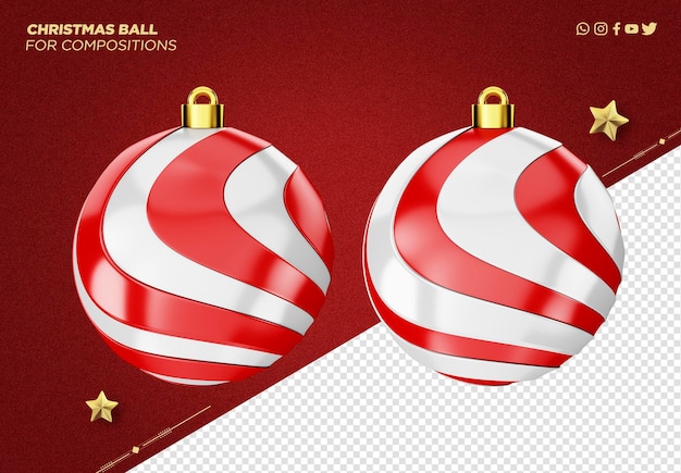 bola de natal 3d para decoração de natal