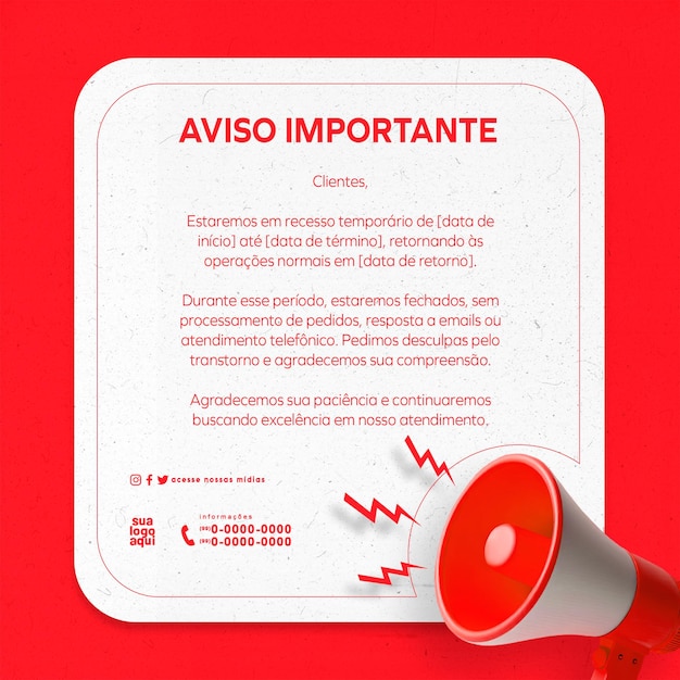 PSD aviso importante aviso importante