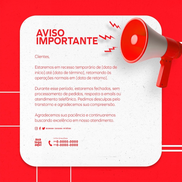 PSD aviso importante aviso importante