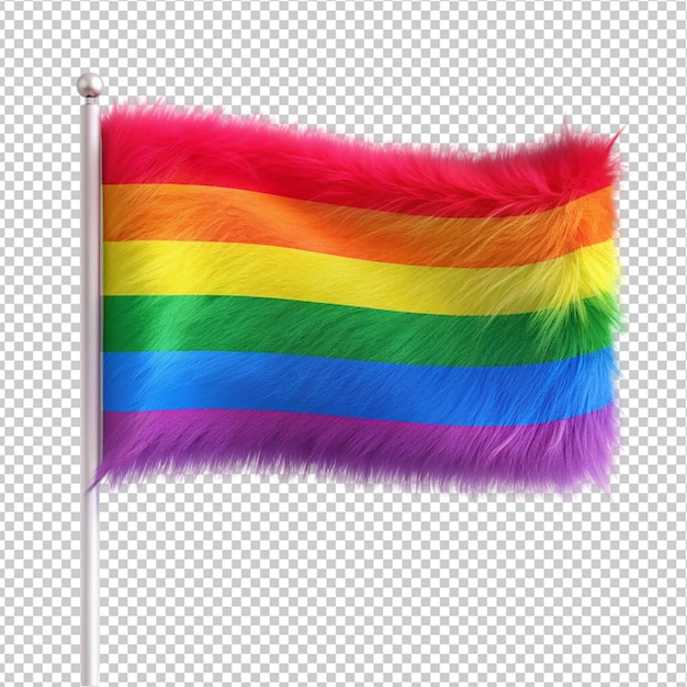 PSD bandeira colorida em fundo transparente