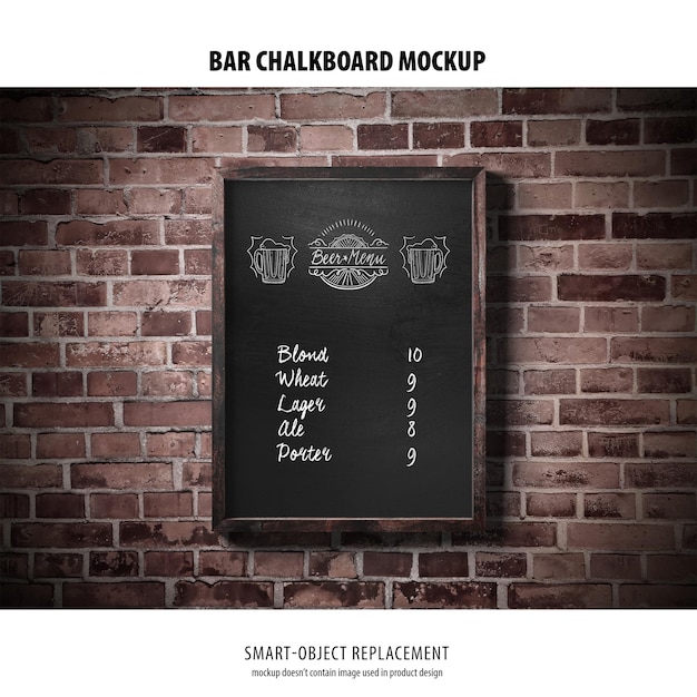 PSD bar chalkboard maquete