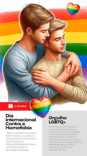 PSD dia internacional do orgulho lgbt contra a homofobia