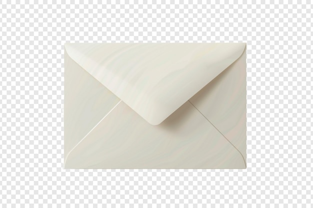 PSD envelope de papel isolado sobre um fundo transparente