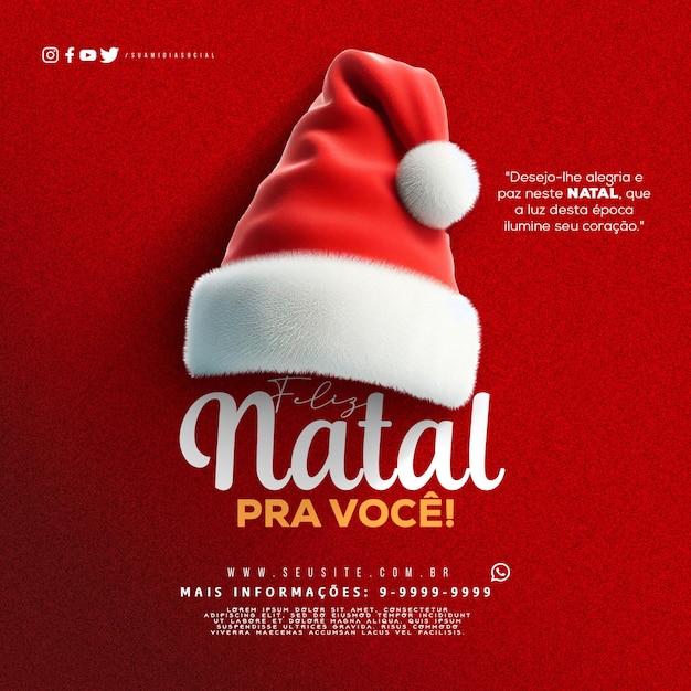 Feliz Natal para você TEMPLATE