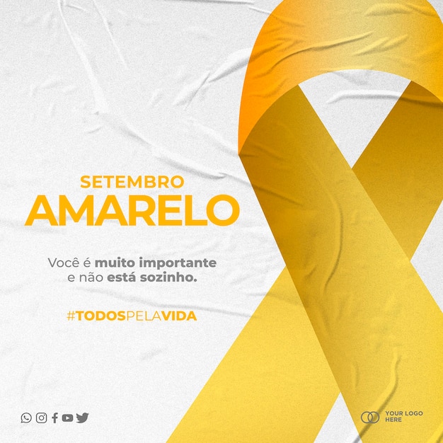 Modelo de mídia social prevenção ao suicídio setembro amarelo brasil setembro amarelo no brasil