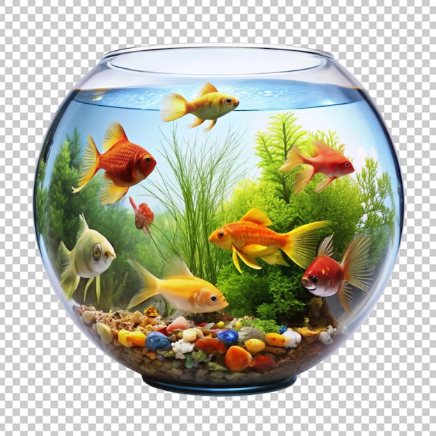 PSD renderização 3d de um peixe tropical bonito em uma tigela