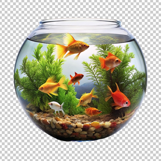 PSD renderização 3d de um peixe tropical bonito em uma tigela