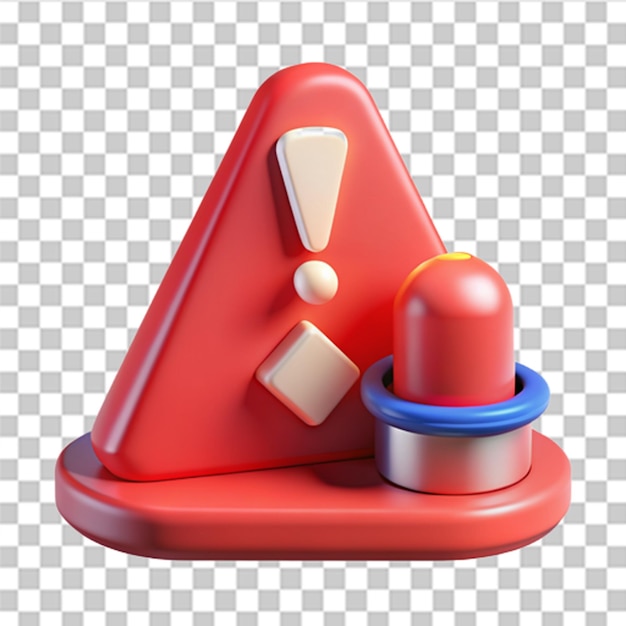 PSD sinal de alerta vermelho 3d atenção e conceito sos vector moderno e moderno em estilo 3d