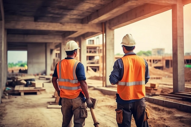 PSD trabalhadores de obras de construção