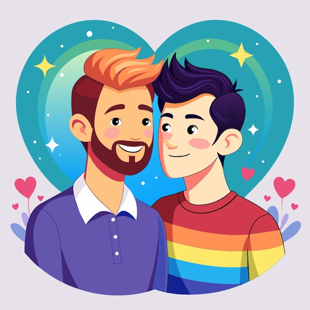 Vetor ilustração do vetor do amor gay