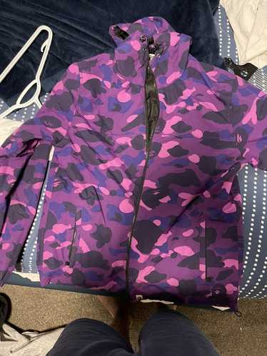 Bape A bathing ape purple camo shell jacket hoodie