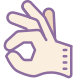 ok hand icon