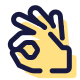 ok hand icon