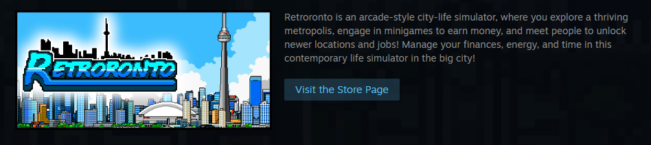 Retroronto Steam Page