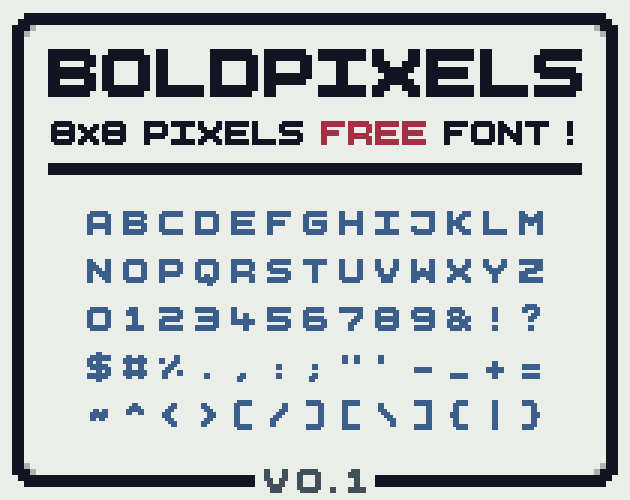 BoldPixels Font