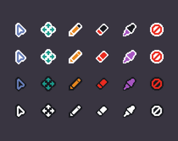 Tiny Cursors: 16x16 Icon Pack by SHMORGUS