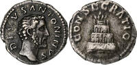 Denarius 161 Rome Divus Antoninus Pius, Rome, Silver, RIC:436 EF(40-45)