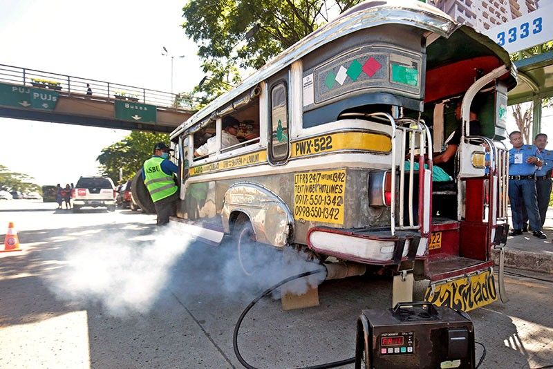 jeepney exhaust cheking