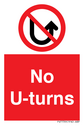 No U-turns Text: 