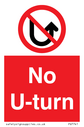 No U-turn  Text: 