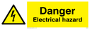 Danger electrical warning triangle Text: 