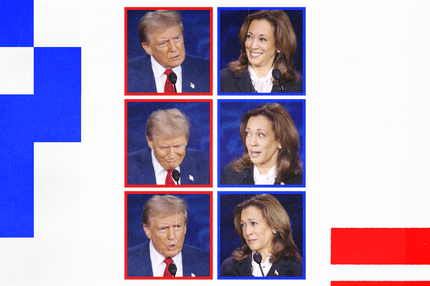 Die Gesichtsausdrücke von Donald Trump und Kamala Harris während des TV-Duells