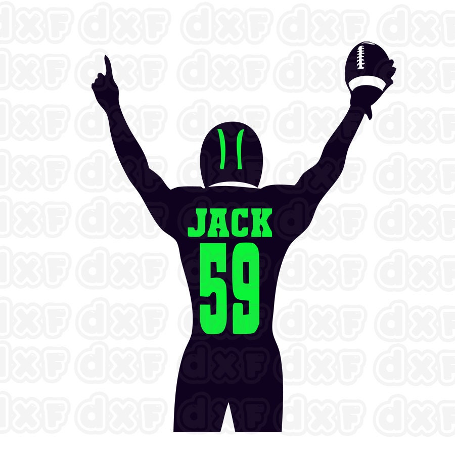 Back Of Football Player SVG