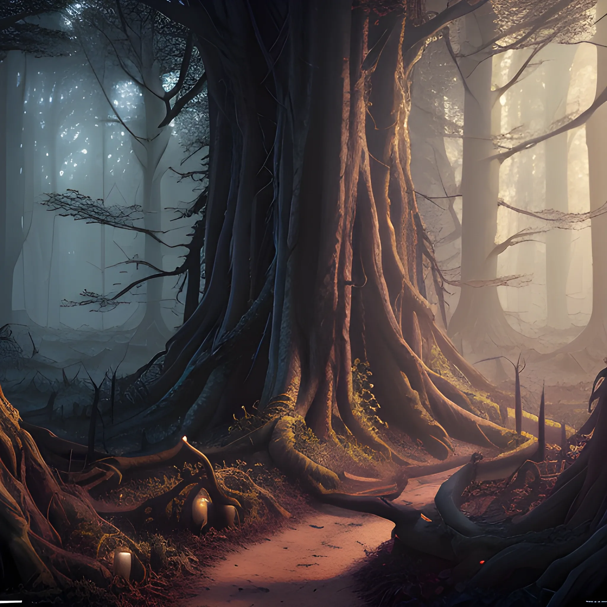 black forest, dark forest, night, darkness, bats, 8k, high resolution, high quality, photorealistic, hyperrealistic, detailed, detailed matte painting, deep color, fantastical, intricate detail, splash screen, complementary colors, fantasy concept art, 8k resolution trending on Artstation Unreal Engine