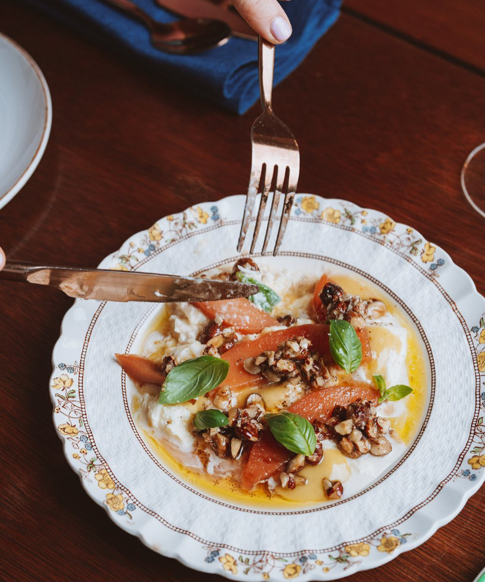 a delicate blue cheese dish