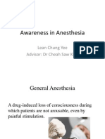 Awareness in Anesthesia Finalised