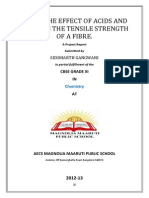 Affect of Acid and Alkaline On Tensile Stength of Fibers.