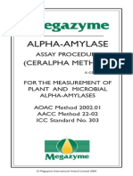 Alpha-Amylase Assay Procedure (Ceralpha Method) For The Measurement of Plant and Microbial Alpha-Amylases