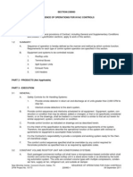 Sequence of Operations For Hvac Controls