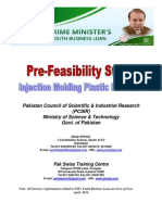 Pre-Feasibility Report On Injection Moulding Machine Products (PCSIR-PSTC Karachi)