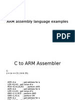 ARM Assembly Language Examples